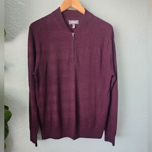 Bonobos quarter zip wool silk blend sweater